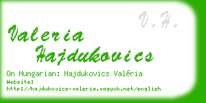 valeria hajdukovics business card